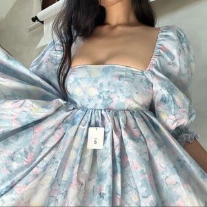 SELKIE COTTAGE PUFF DRESS DUPE